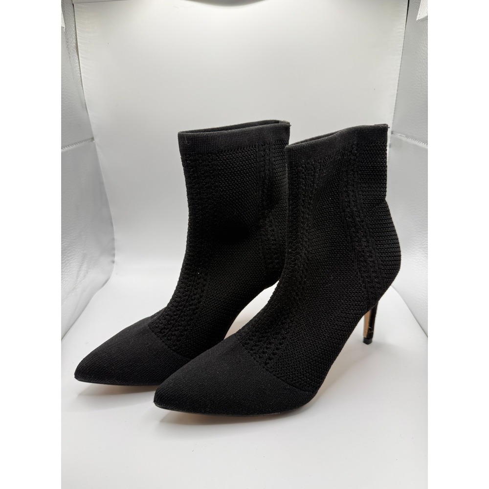 Nicole Miller New York Nonito Womens US 7 Boots Black Stiletto Heel Ankle Bootie